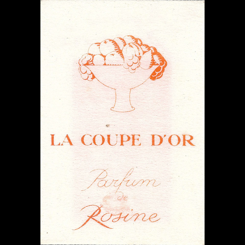 Paul Poiret - La Coupe d'Or, carte des Parfums de Rosine (circa 1922)