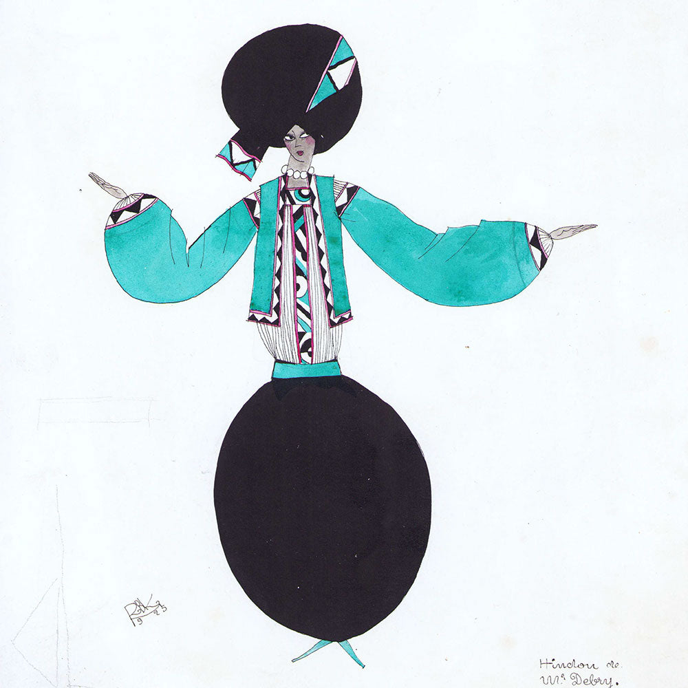 Ray Bret Koch - Hindou de Mr Debry, dessin de costume (1925)