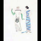 Ray Bret Koch - Le Gant, les Rubans, dessin de costumes (1920s)