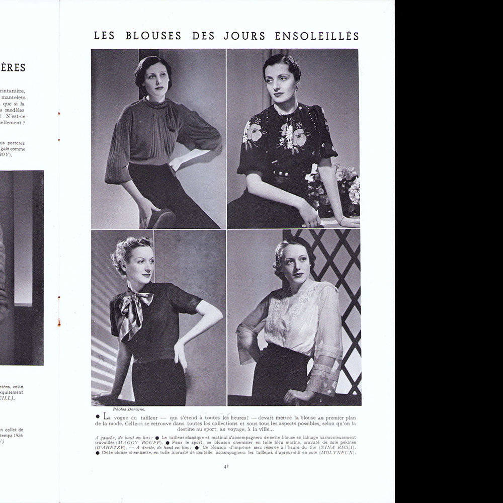 Rester Jeune, mars 1936