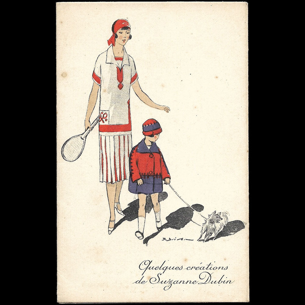 Suzanne Dubin - Invitation illustrée par René Drivon (1920s)