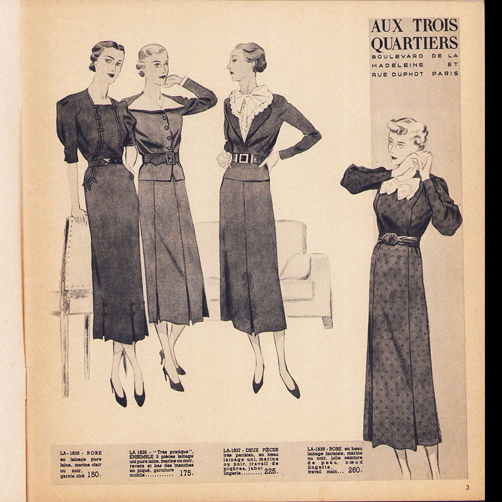 Aux Trois Quartiers - Catalogue, mars 1936, couverture de Moïse Kisling (1936)