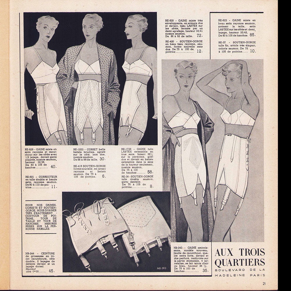 Aux Trois Quartiers - Catalogue, mars 1936, couverture de Moïse Kisling (1936)