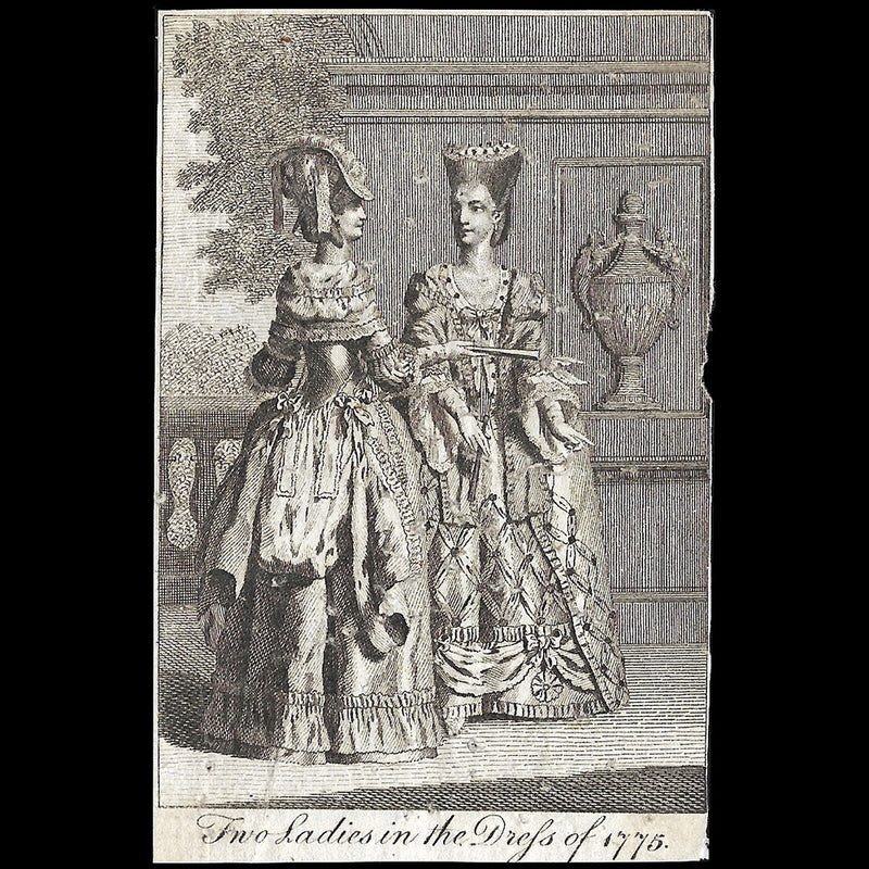 Ladies Own Memorandum Book - Two ladies in the dress of 1775 (1775)