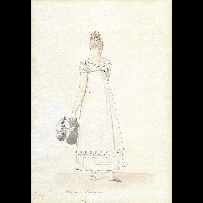 Horace Vernet - Dessin pour le Journal des Dames et des Modes (1813)