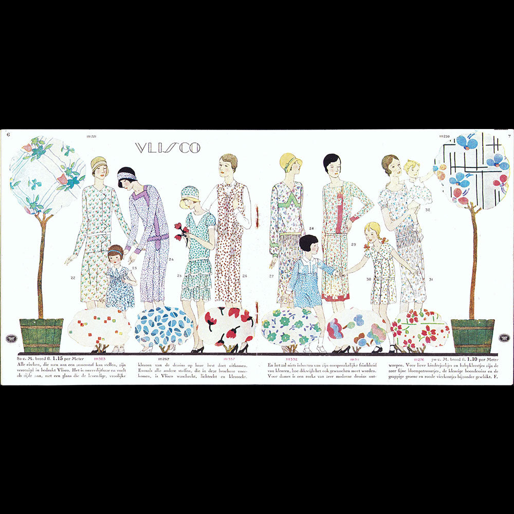 Vlisco - Wat draagt Parijs? - Document publicitaire par Cosette Vogel (1929)