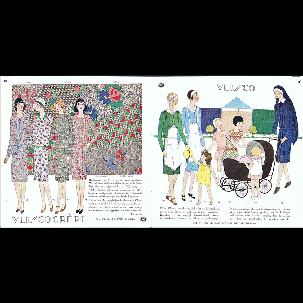 Vlisco - Wat draagt Parijs? - Document publicitaire par Cosette Vogel (1929)