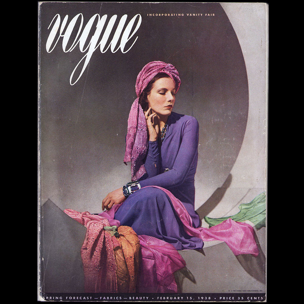 Vogue US (February 15th 1938), couverture de Horst P. Horst