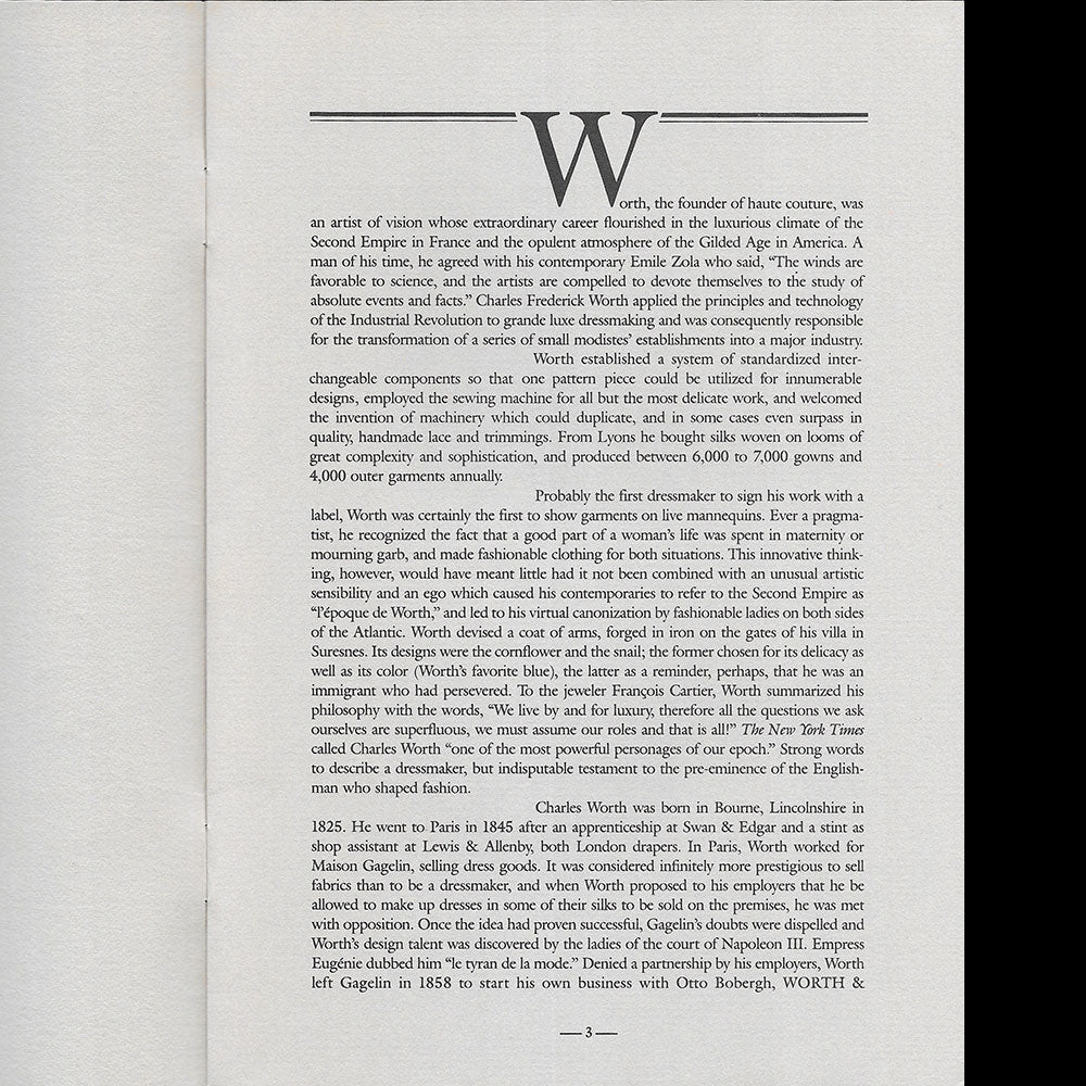 Worth - The House of Worth, the Gilded Age 1860-1918 (1982)