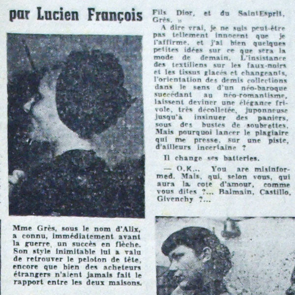 Comment et pourquoi l'élégance est de Paris - Combat, 9 juillet 1954