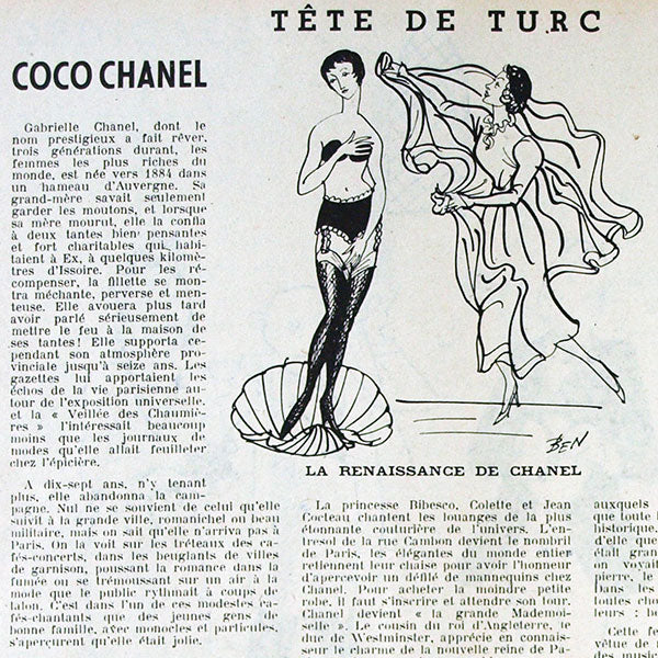 Le Rire, Coco Chanel tête de turc (avril 1954)