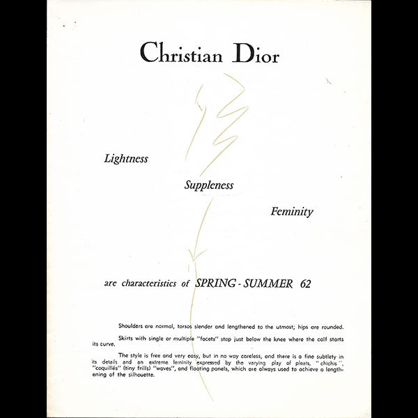 Christian Dior, Printemps-Eté 1962