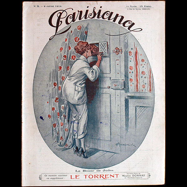 Parisiana, 6 juillet 1919 : Mlle Spinelly dans son home ultra-moderne décoré par Poiret