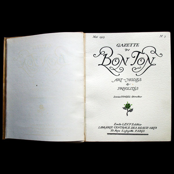Gazette du Bon Ton, ensemble de 6 numéros de 1913, 2ème semestre