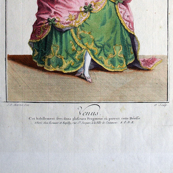 Gallerie des Modes et Costumes Français, 1778-1787, gravure n° aa 150, Venus (circa 1779)