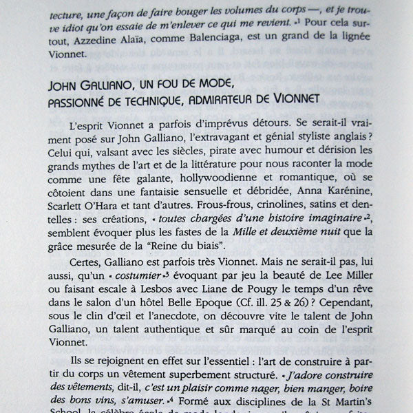 L'esprit Vionnet, par Jéromine Savignon (1994)