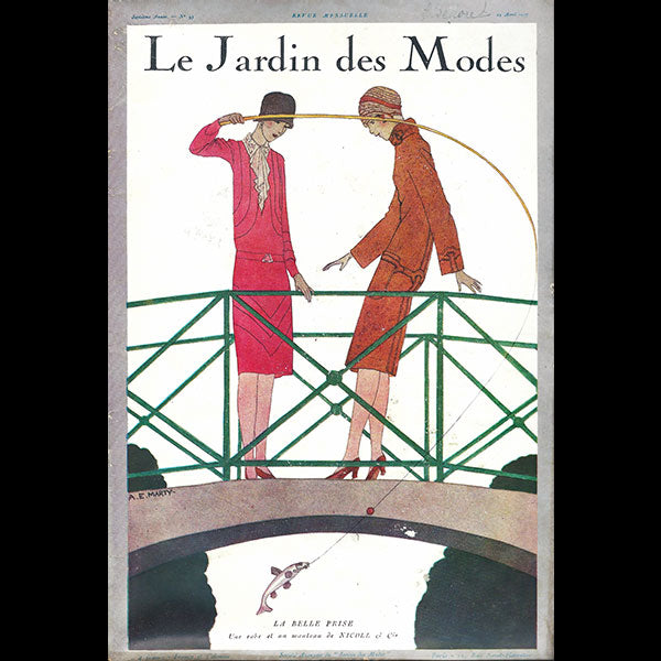 Le Jardin des Modes, n°93, 15 avril 1927, couverture d'André-Edouard Marty