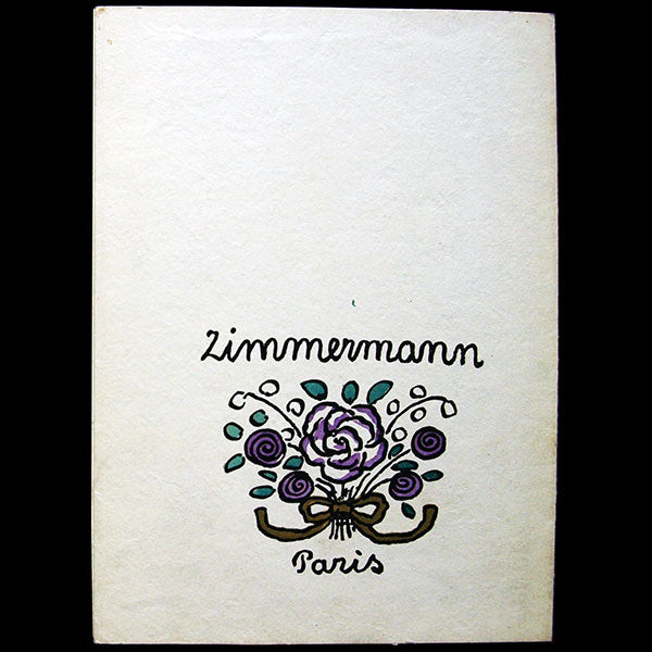Zimmermann - Document publicitaire de la maison Zimmermann à Paris (1914)