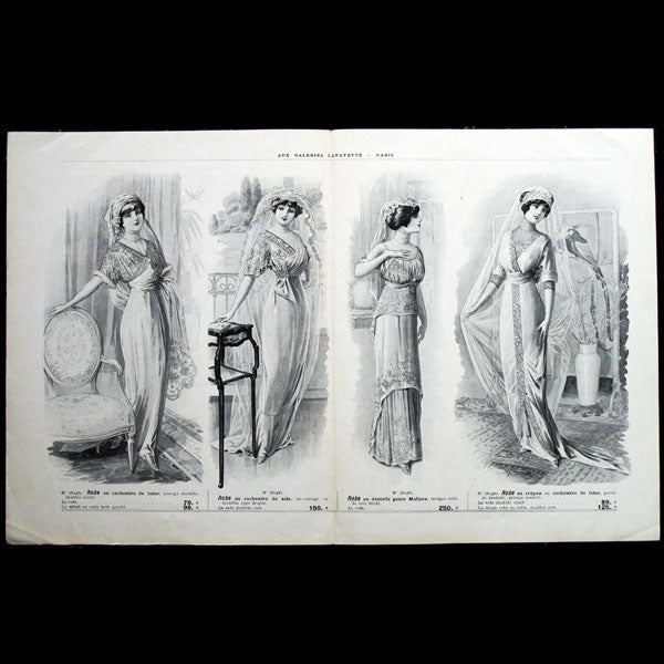 Robes de mariées, catalogue des grands magasins Aux Galeries Lafayette (1912)