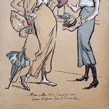 Coco Chanel, caricature de SEM pour Le Grand Monde à l’envers (1919)