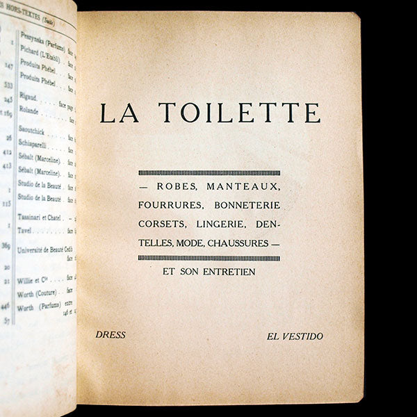 Le Livre d'Adresses de Madame - Annuaire de la Parisienne (1929)