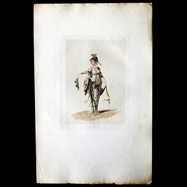 Costumes du directoire tirés des Merveilleuses par Guillaumot, exemplaire en couleurs (1875)