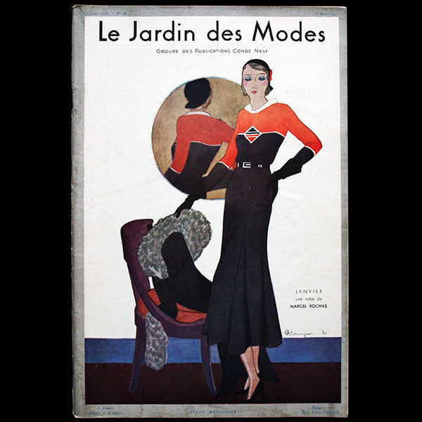Le Jardin des Modes, n°138, 15 janvier 1931, couverture de Pierre Mourgue