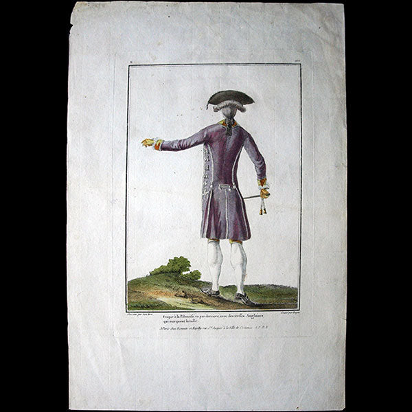 Gallerie des Modes et Costumes Français, 1778-1787, gravure n° R 101, Fraque à la Polonaise par Leclerc (1779)