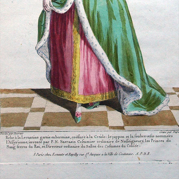 Gallerie des Modes et Costumes Français, 1778-1787, gravure n°R 97, Robe à la Levantine (1779)
