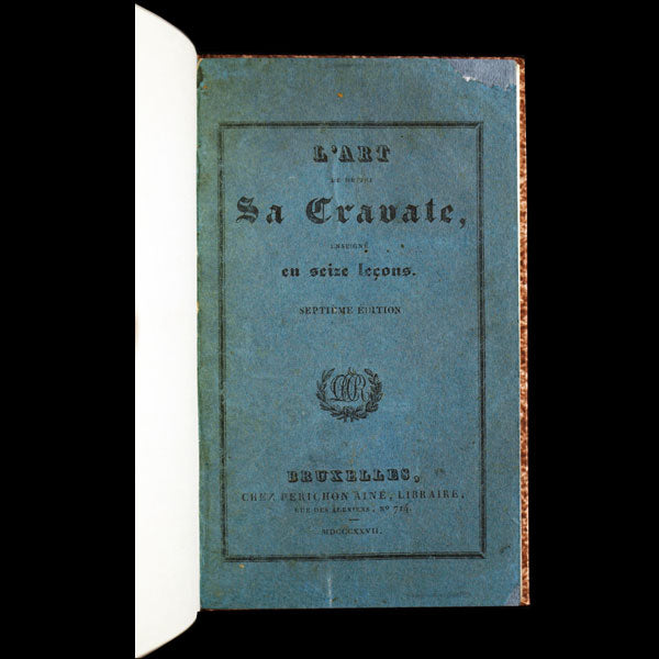 L'art de mettre sa cravate (1827)