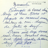Redingote Minouche de Lucien Lelong, chapeau de Suzy, photographie d'époque du studio Luigi Diaz (circa 1935)