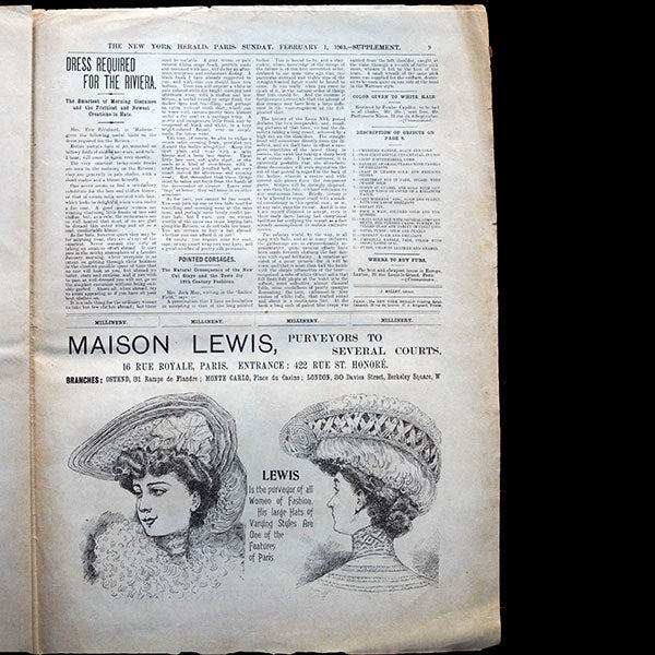The New York Herald Fashion Supplement, February 1st, 1903