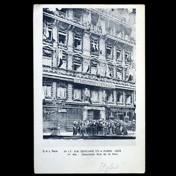 La maison Paquin, 3 rue de la Paix à Paris lors de la visite du roi Edouard VII (1903)