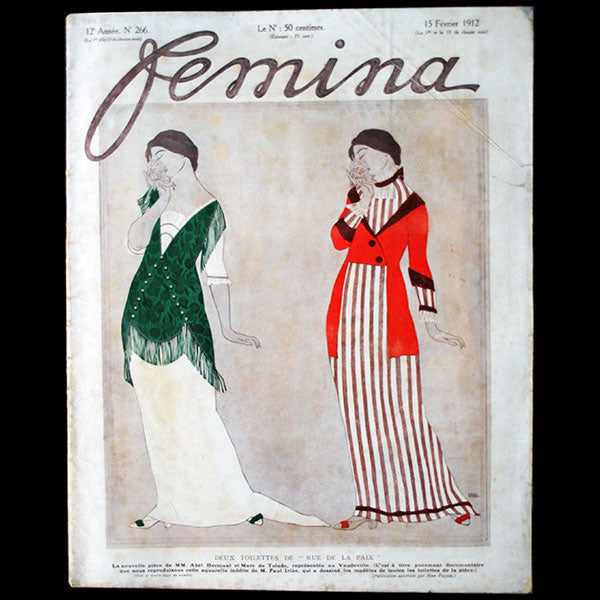 Fémina (15 février 1912), la Rue de la Paix, couverture de Paul Iribe