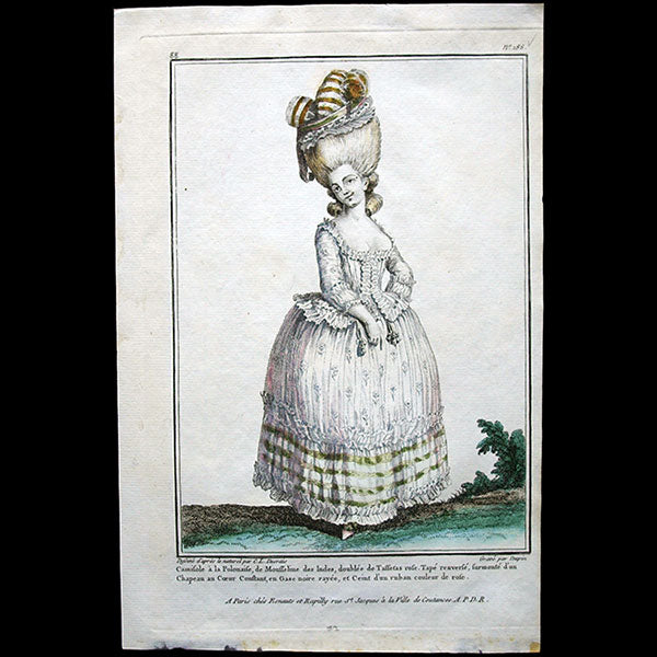 Gallerie des Modes et Costumes Français, gravure n° GG 186, Camisole à la Polonaise (1780)