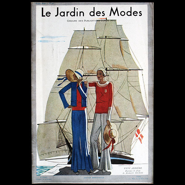 Le Jardin des Modes, n°132, 15 juillet 1930, couverture d'Hubert Giron