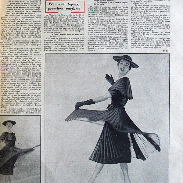 L'Express, 17 août 1956 - Chanel, la femme de la semaine par Françoise Giroud