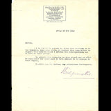 Correspondance de la maison Molyneux à une de ses employées (1939-1940)