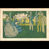 Carte publicitaire Paul Poiret, couturier rue Pasquier, par Boutet de Monvel - épreuve d'essai (1907)