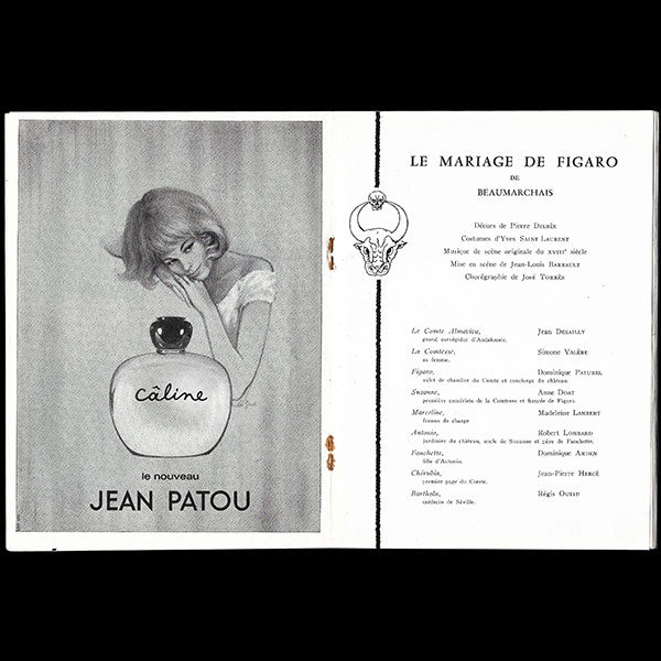 Yves Saint Laurent - Programme du Mariage de Figaro, avec envoi du couturier (1964)
