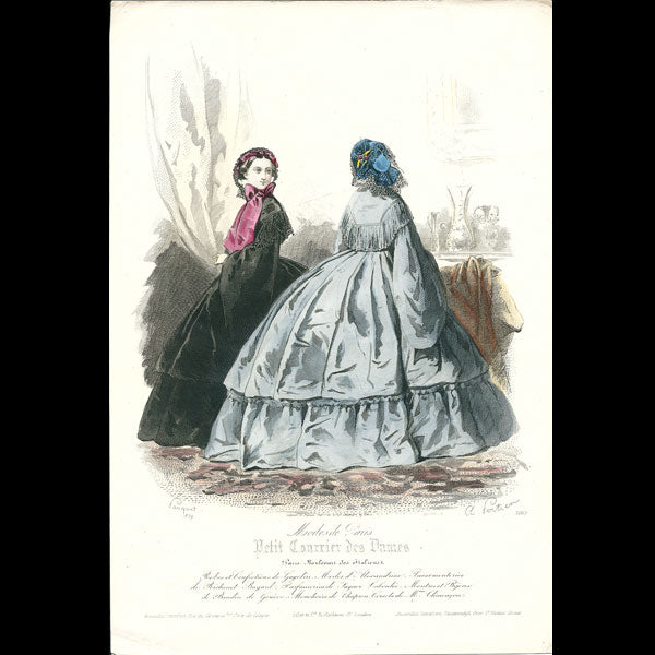Dessin d'Hippolyte Pauquet pour le Petit Courrier des Dames (1859)