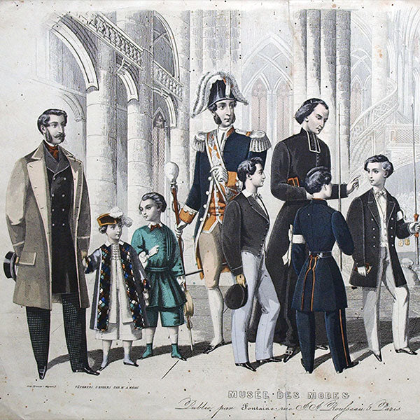 Le Musée des Modes, gravure de mode masculine (mars 1861)