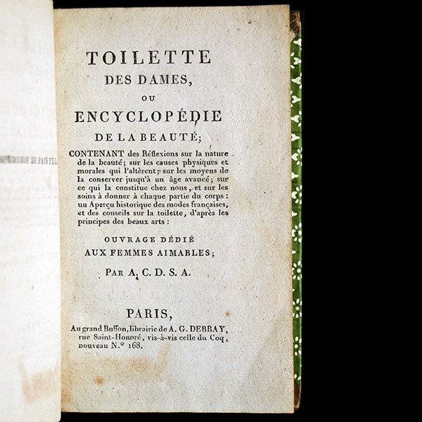 Toilette des Dames ou Encyclopédie de la Beauté (1805)