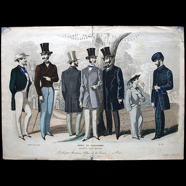 Le Musée des Modes, gravure de mode masculine (mai 1857)