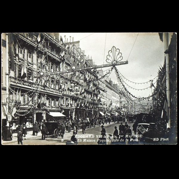 La maison Paquin, 3 rue de la Paix à Paris lors de la visite du roi Edouard VII (1903)