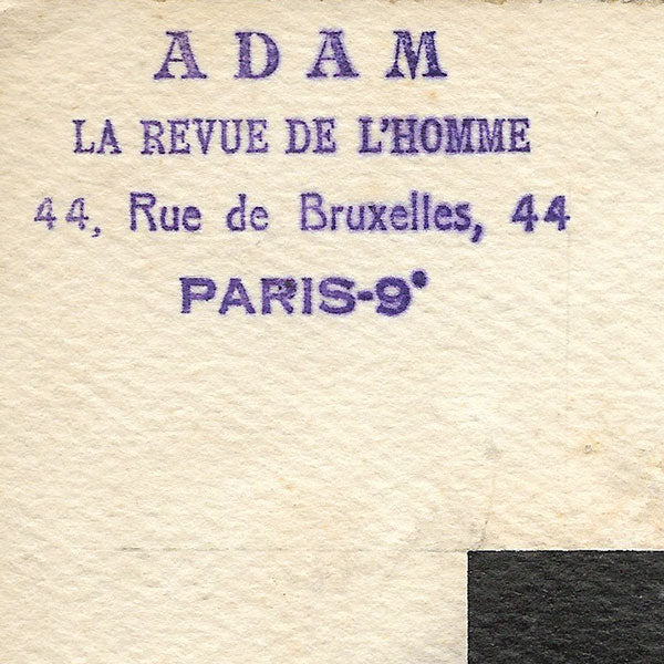 Adam, la revue de l'homme - Dessin de Serge Somalvico (circa 1927-1928)