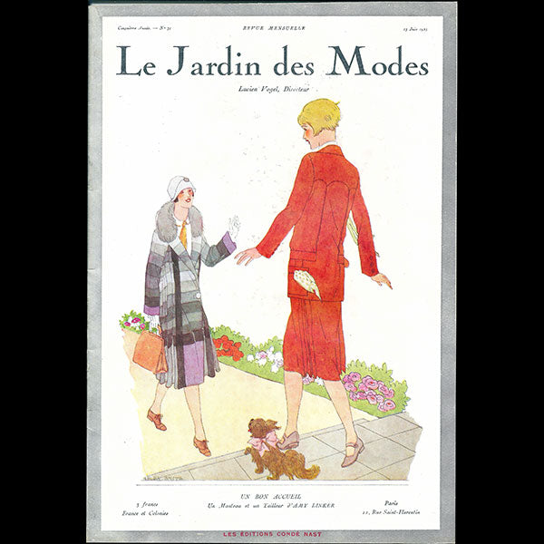 Le Jardin des Modes, n°71, 15 juin 1925, couverture d'Helen Smith