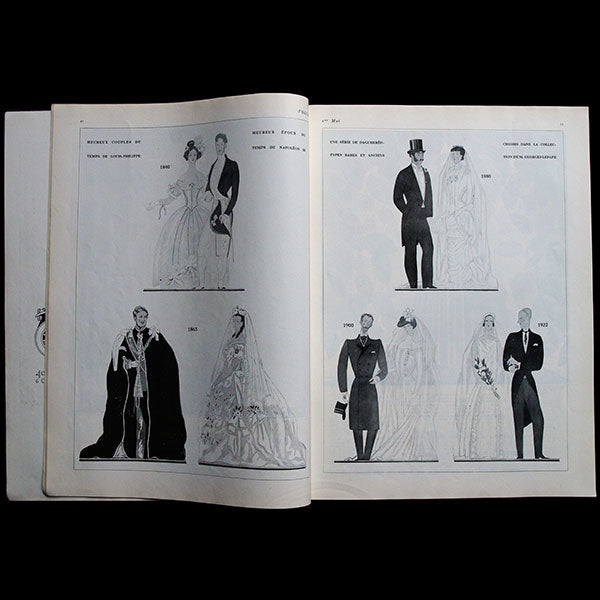 Lepape - Les Mariés à travers les âges, dessins de Georges Lepape pour Vogue (1922)