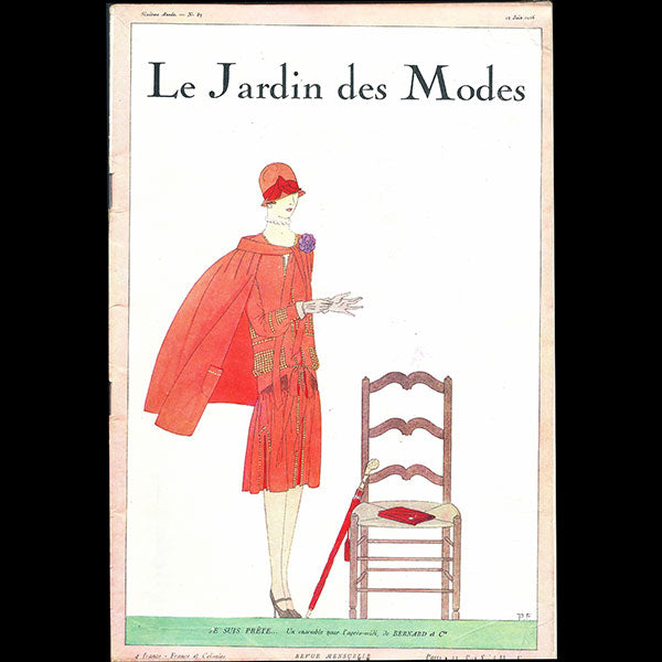 Le Jardin des Modes, n°83, 15 juin 1926, couverture de P. F.