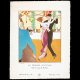 Gazette du Bon Ton - Le Frisson nouveau, robe de tango de Redfern, planche de Louis Strimpl (n°2, 1914)